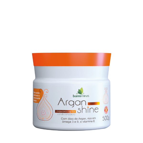 Máscara Capilar Argan Shine 500G Loja Barro Minas